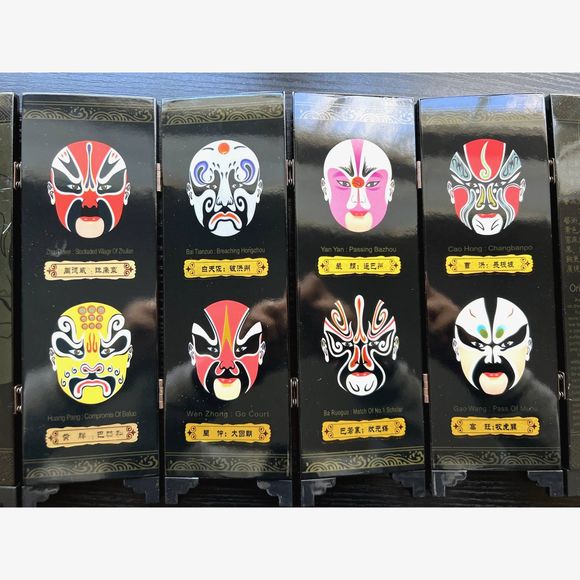 6 panels folding screen, Chinese Peking Opera Facial makeups, room decoration - Picture 4 of 9